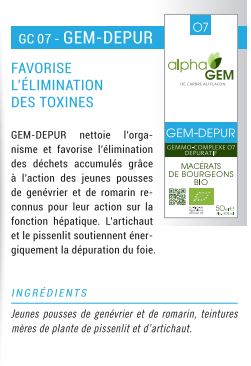 Gemmothérapie : Complexe 07 Depure
