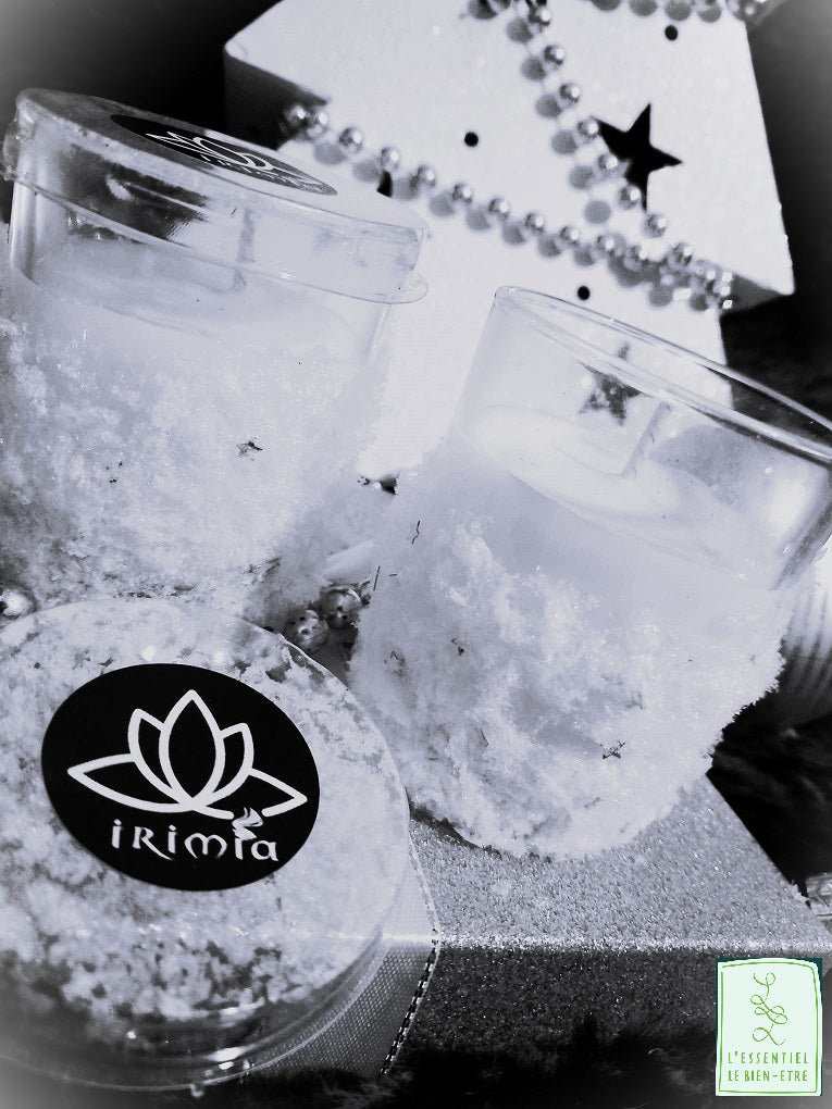 Bougie "douce nuit enneigée de la marque "Irimia"