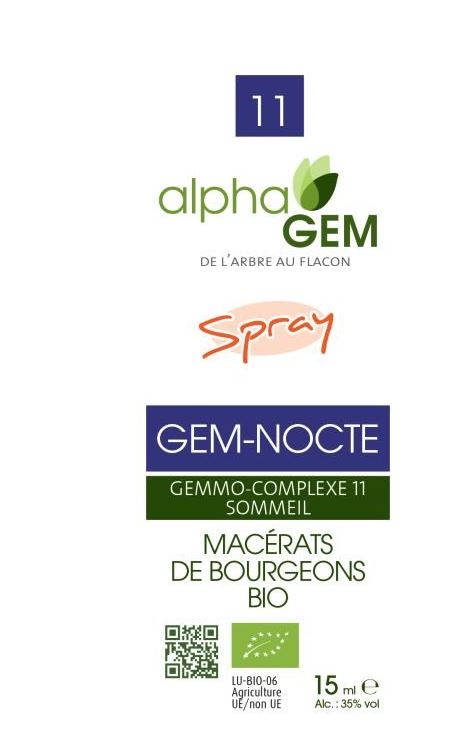 Gemmothérapie : complexe 11 NOCTE
