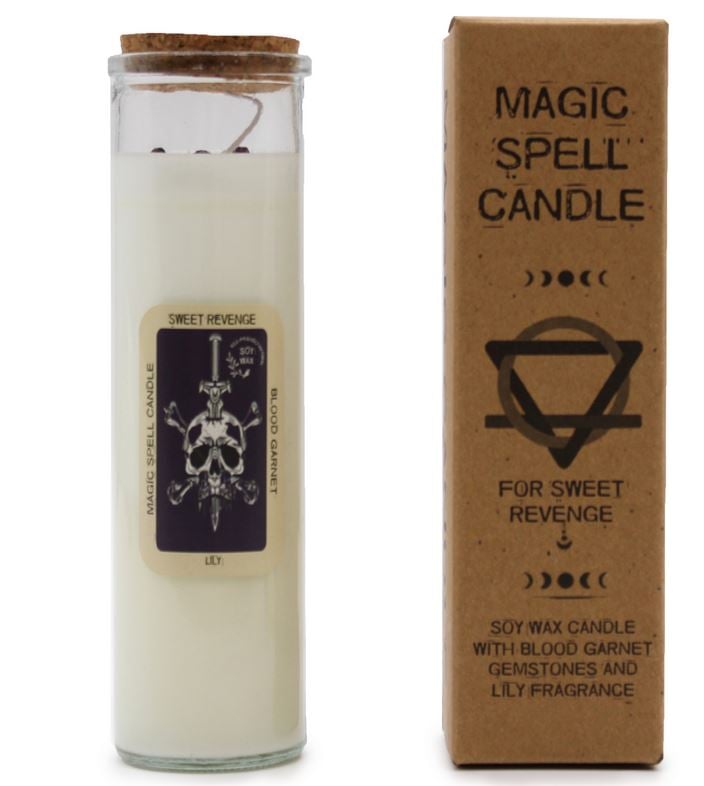 Bougie magique 100% naturelle et végétale à la cire de soja (avec pierres semi-précieuses)