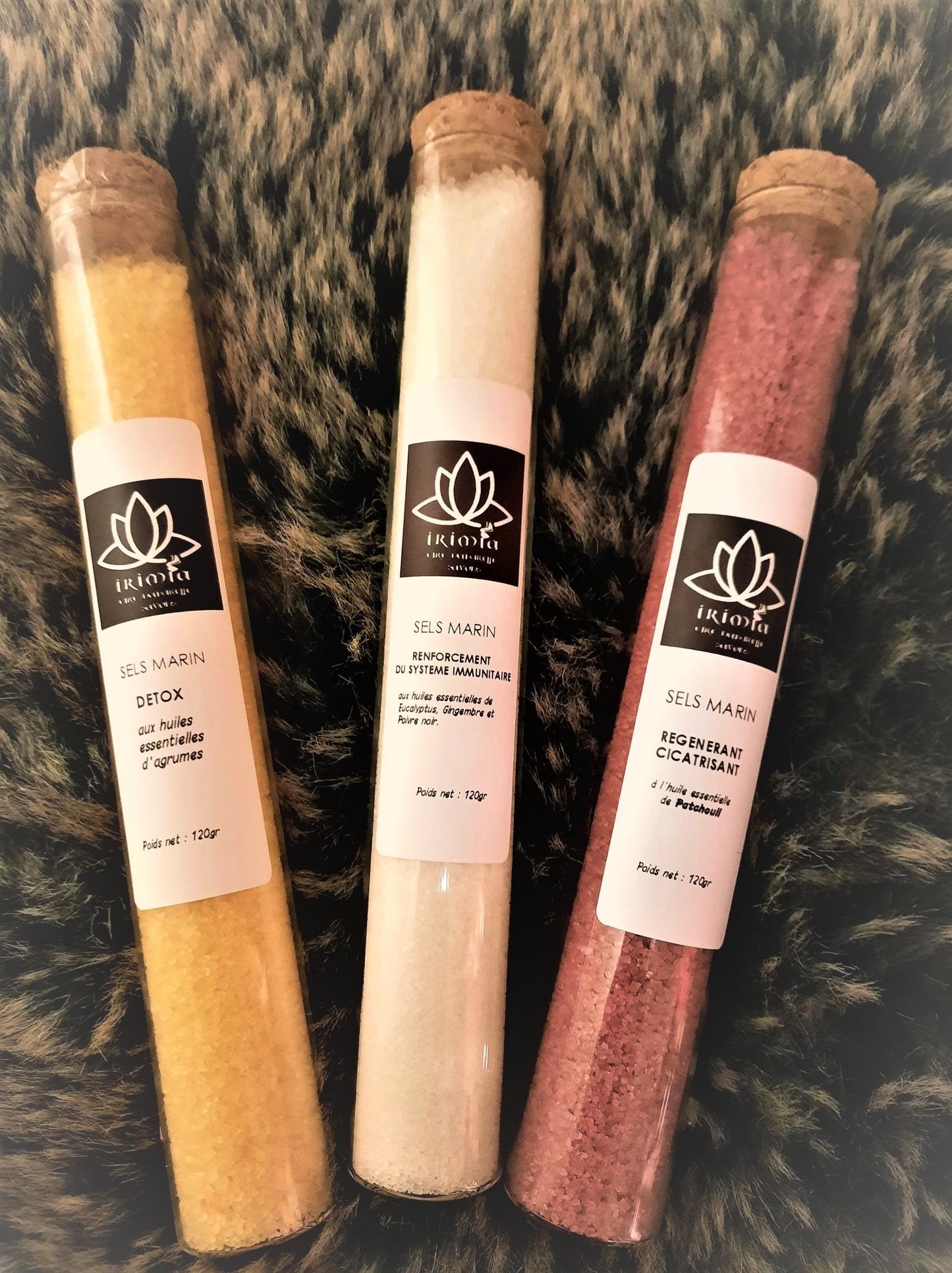 Sels marin aux huiles essentielles en tube .