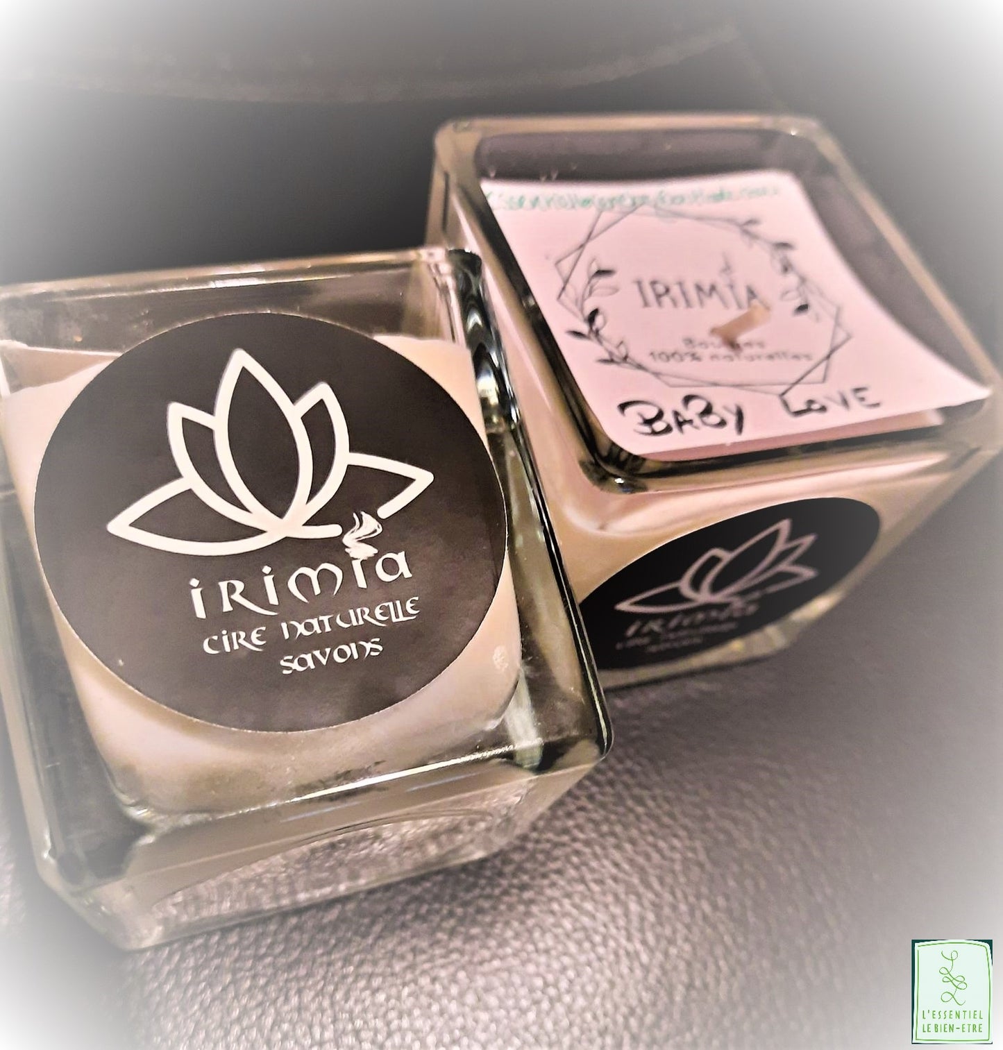 Bougie 100% naturelle à la cire de soja et parfum de Grasse : Baby love