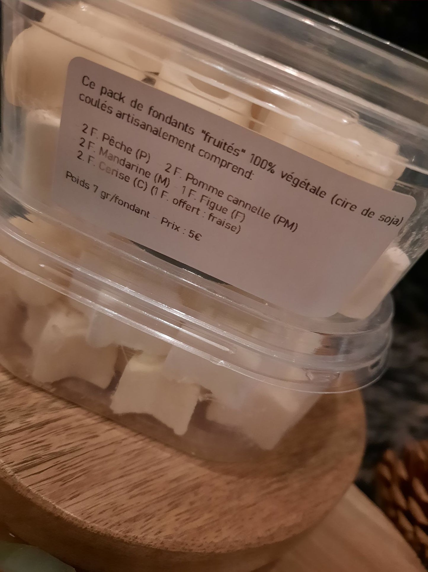 Pack de fondants parfumés à la cire 100 % naturelle et végétale de soja