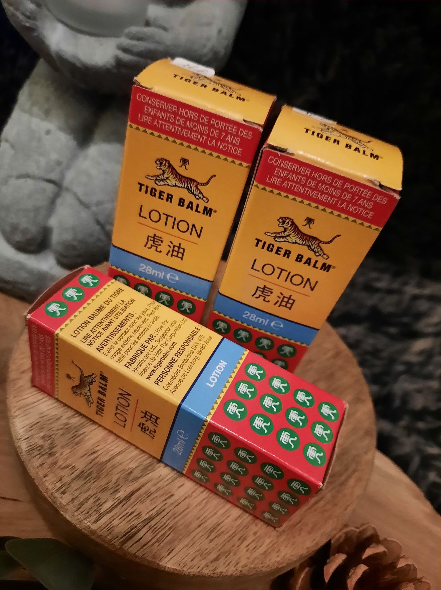Liniment ou lotion de massage au baume de Tigre