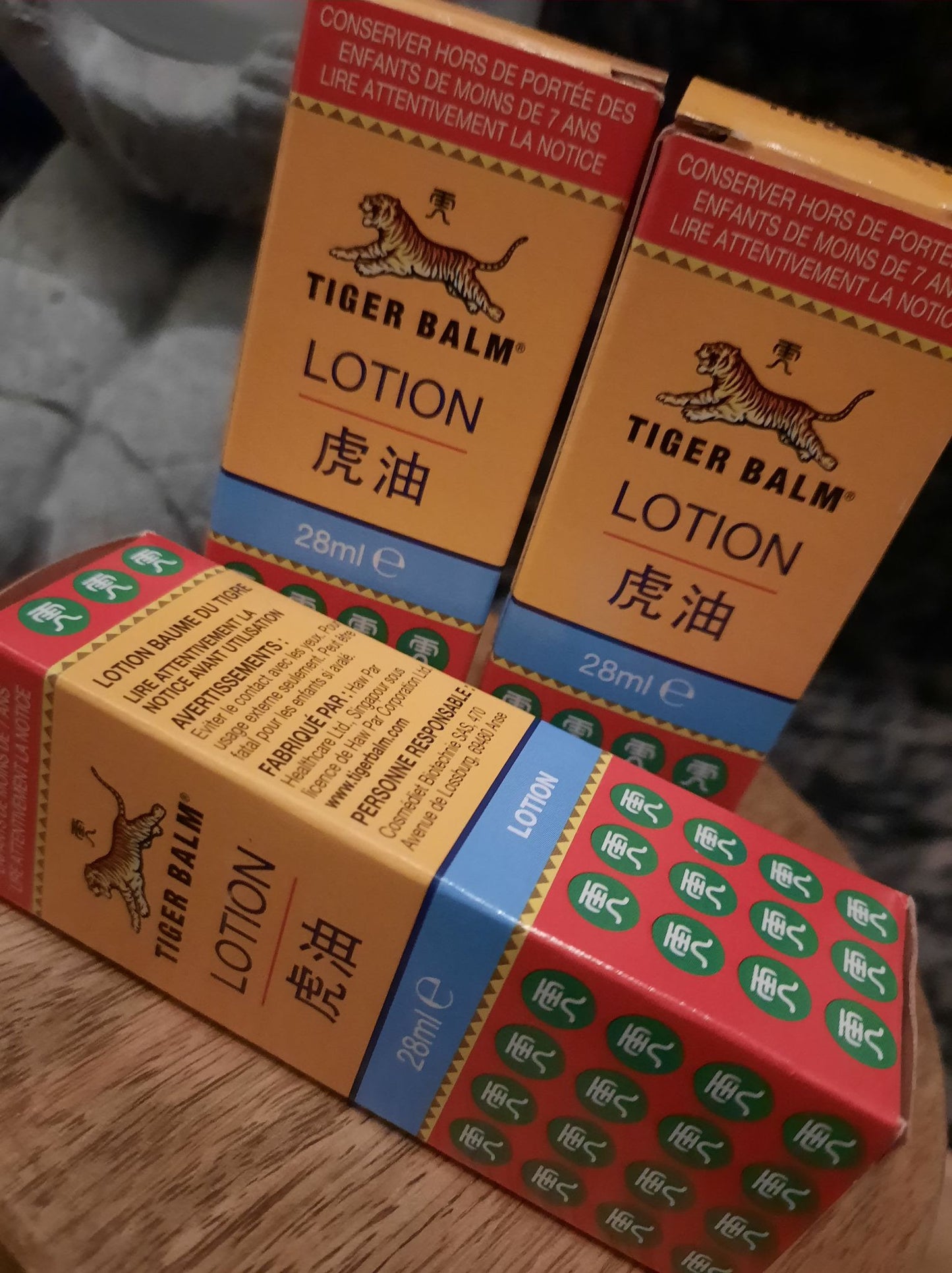 Liniment ou lotion de massage au baume de Tigre