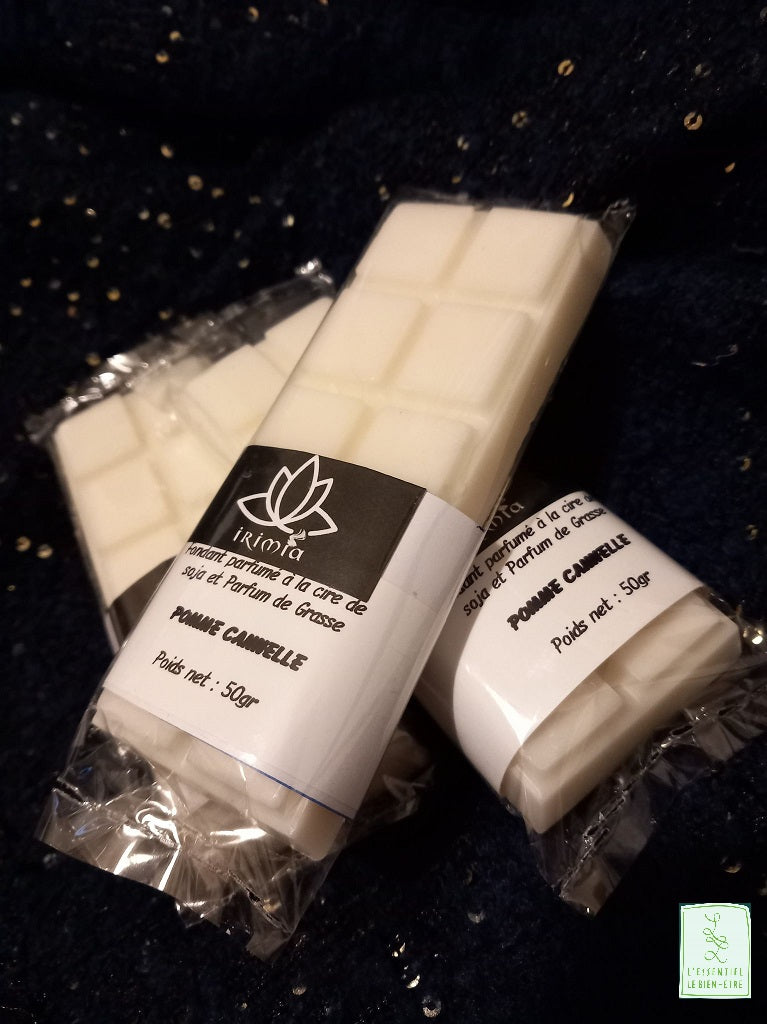 Fondants parfumés à la cire de soja 100% naturelle et parfum de Grasse : Pomme cannelle