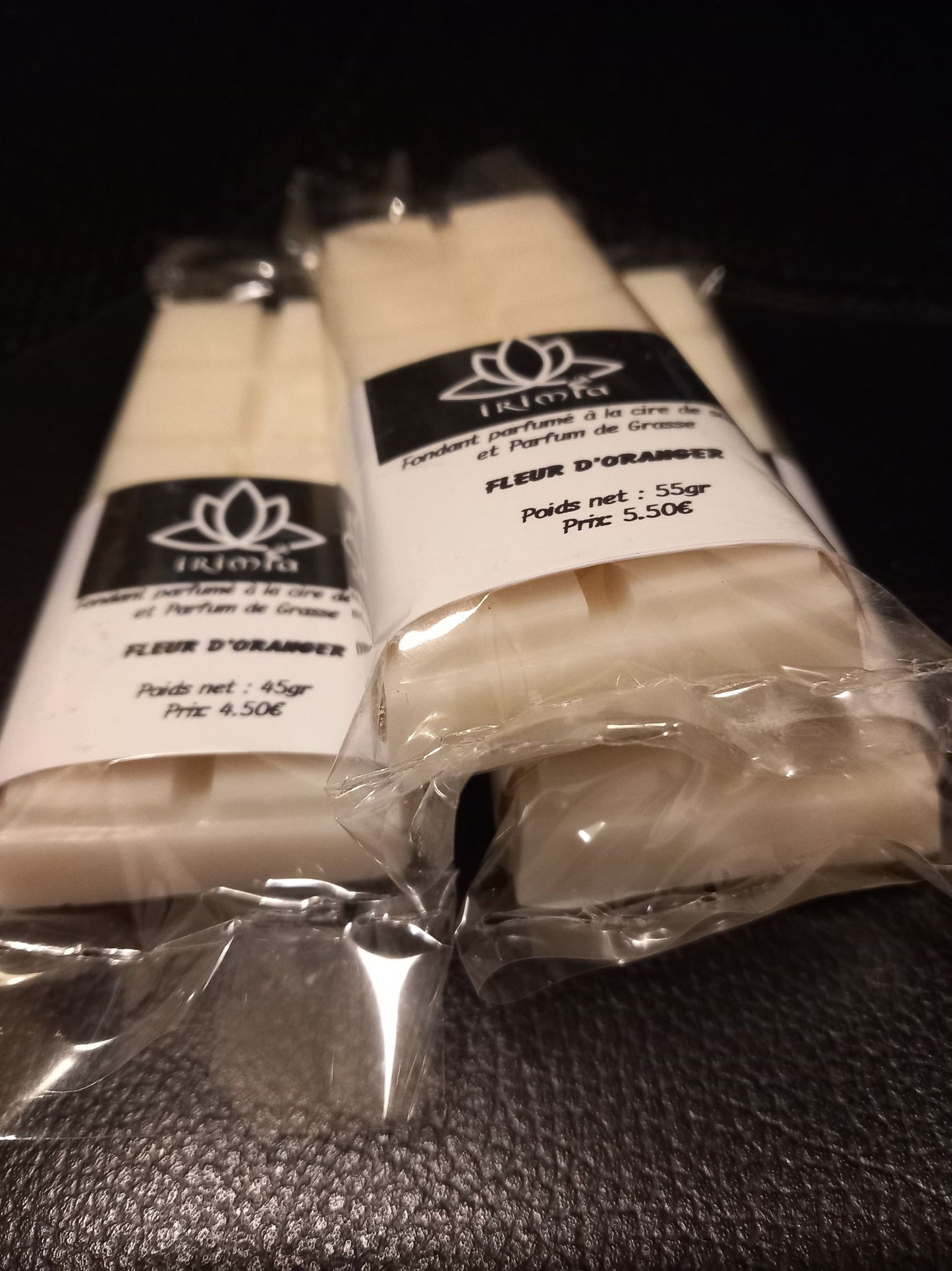 Fondants parfumés à la cire de soja 100% naturelle et parfum de Grasse : Fleur d'oranger