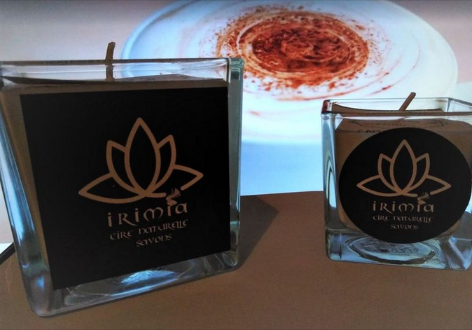 Bougie 100% naturelle à la cire de soja et Parfum de Grasse : Cappuccino