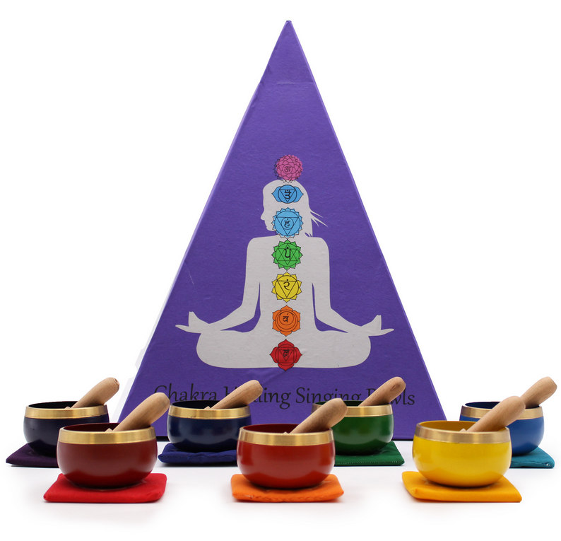 Précommande : Pyramide de bols chantant tibétains 7 chakras