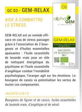 Gemmothérapie : Complexe 03 relax