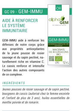 Gemmothérapie : 09 IMMUNITE