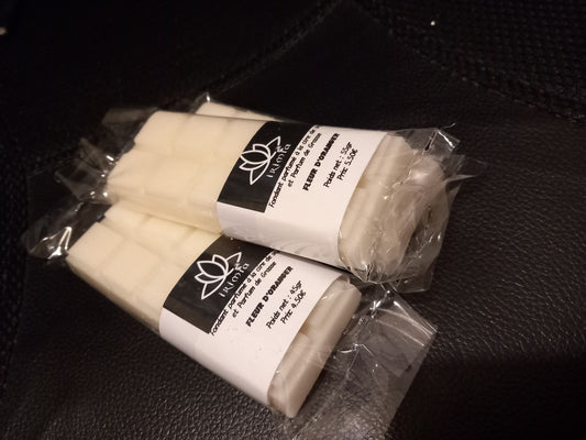 Fondants parfumés à la cire de soja 100% naturelle et parfum de Grasse : Fleur d'oranger